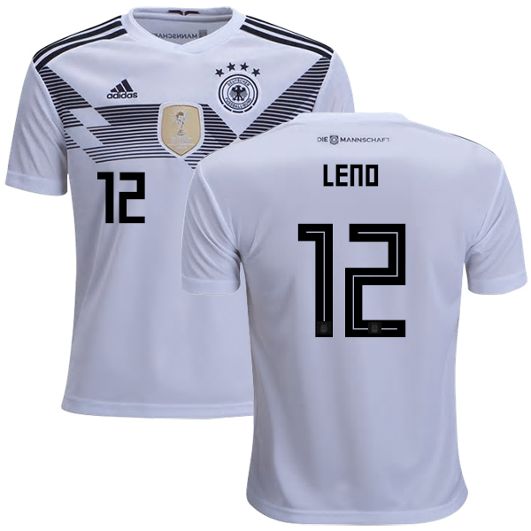 Germany #12 Leno White Home Kid Soccer Country Jersey